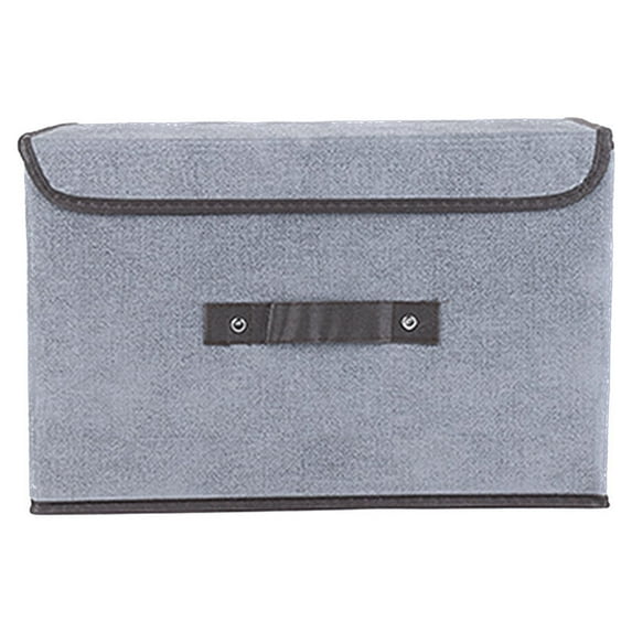 Apmemiss Clearance Larger Collapsible Storage Boxes with Lids Fabric Decorative Storage Bins Cubes Organizer Containers Baskets with Cover Handles for Bedroom Closet Living Room, Gray