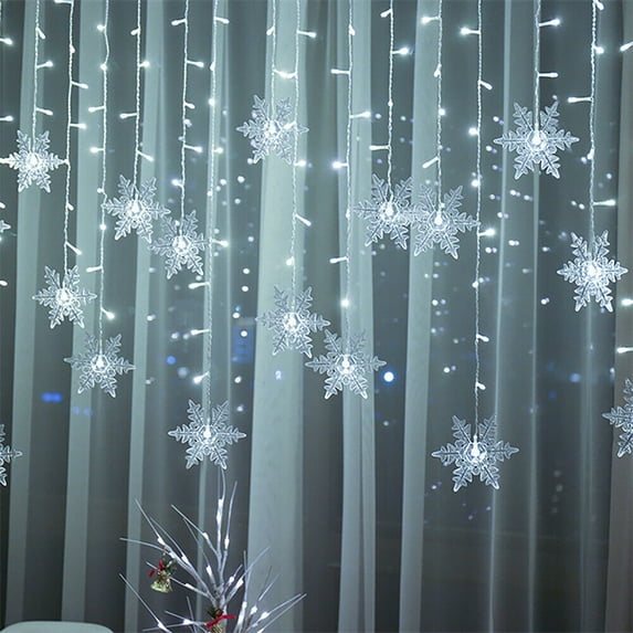 Apmemiss Clearance Led Christmas Lights Snowflake String Lights Fairy String Lights for Indoor Outdoor Holiday Party,Wedding, Xmas Tree, New Year, Christmas Decorations