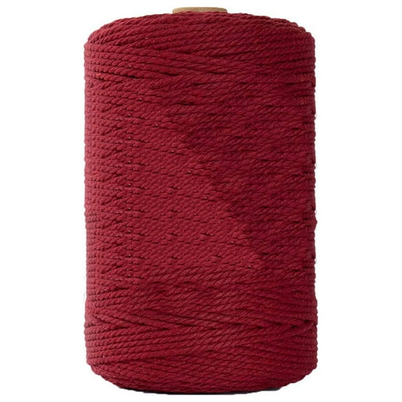 Apmemiss Clearance Macrame Cord 3mm X 100m Yards Natural Cotton Macrame Rope Twisted Cotton Cord Soft Undyed Cotton Rope for Wall Hangings, Plant Hangers, Crafts, Knitting, Decorative Projects