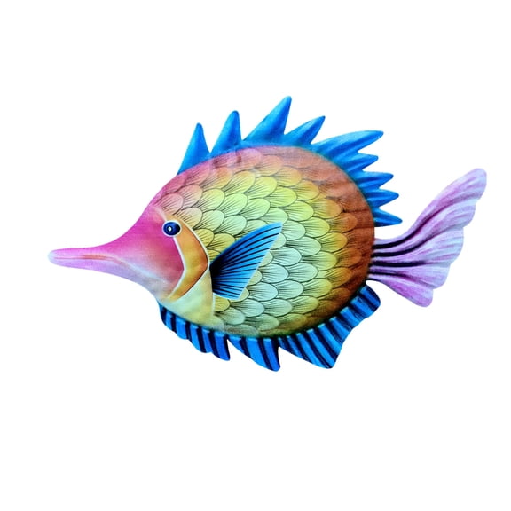 Apmemiss Clearance Metal Fish Wall Art Decor Beach themed Bathroom Wall Art Decor, Ocean themed Wall Decorations for Garden Swimming Pool Home Bathroom Kitchen Bedroom Living Room