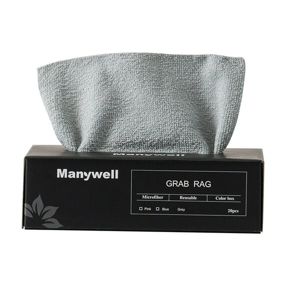 Apmemiss Clearance Microfiber Cleaning Cloth Rags in a Box (20 Count), Reusable Wipes for Cleaning - Edgeless Terry Towels,Small Cleaning Cloths for Home, Kitchen and Car