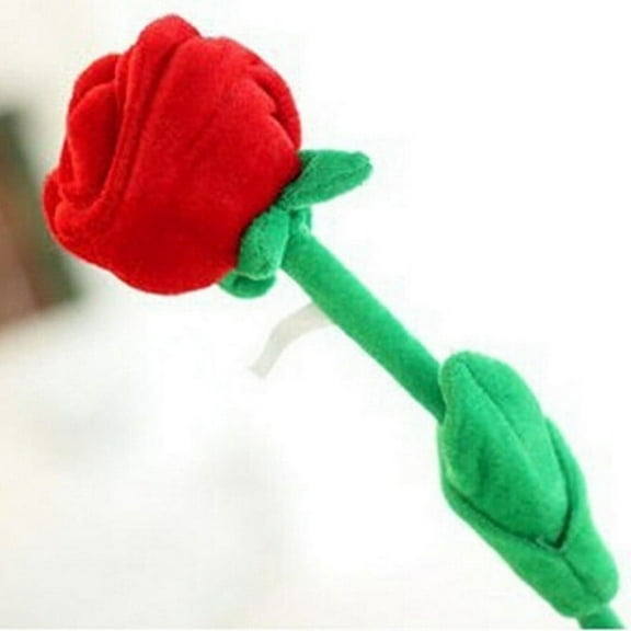 Apmemiss Clearance Plush Rose Flower Stuffed Rose Flower Bendable Stems Plush Bouquet Toy Soft Rose Flower 12.6 Inch  Valentines Day Gifts Mothers Day Gifts, Red, 1Pc