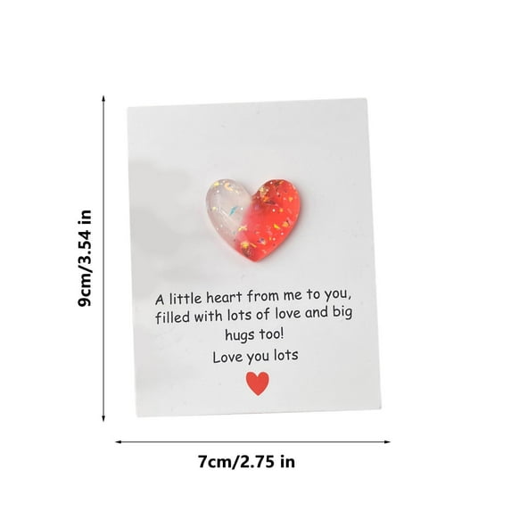 Apmemiss Clearance Pocket Hug Heart with Greeting Cards Cute Little Heart Pocket Hug Token Gift Card Keepsake Exchange Card Valentines Gift for Boyfriend Girlfriend, I Love You Gift for Him Her