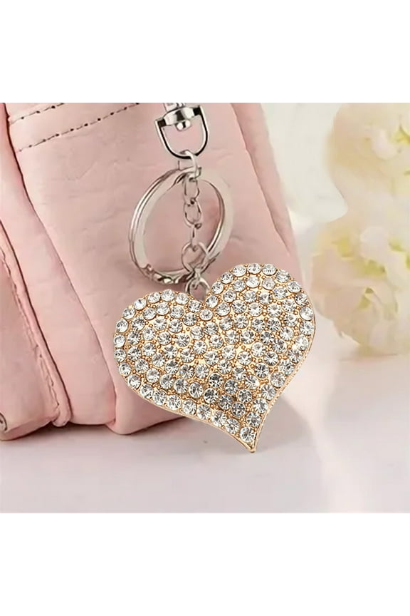 Clearance Rhinestone Keychains for Women and Girls, Bling Backpack Keyrings, Purse Charms, Sparkle Key Fob, Fun Keychain Gifts Valentine's Day Christmas Gifts