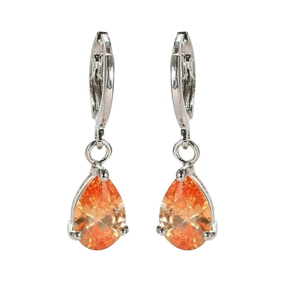 Apmemiss Clearance Ladies Fashion Colorful Diamond Water Drop Earrings Jewelry