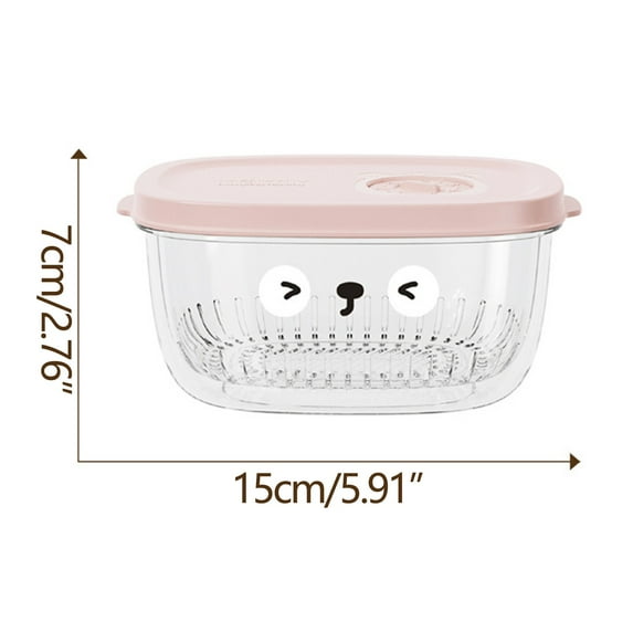 Apmemiss Clearance Shallots Ginger Garlic Storage Box Refrigerator Special Food-grade Green Shallots Fresh-keeping Box Vegetable Preparation Draining Water Minced Garlic