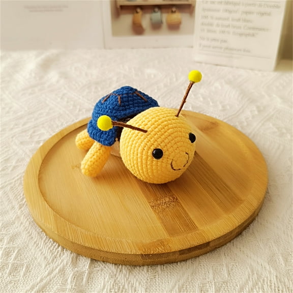 Apmemiss Clearance Turtle Bee Crochet Kit for Beginners - DIY and Complete Crochet Kit for Beginners, Experts, Adults and Kids, Multicolor Beginner Set Includes Yarn, Hook, Blue, M