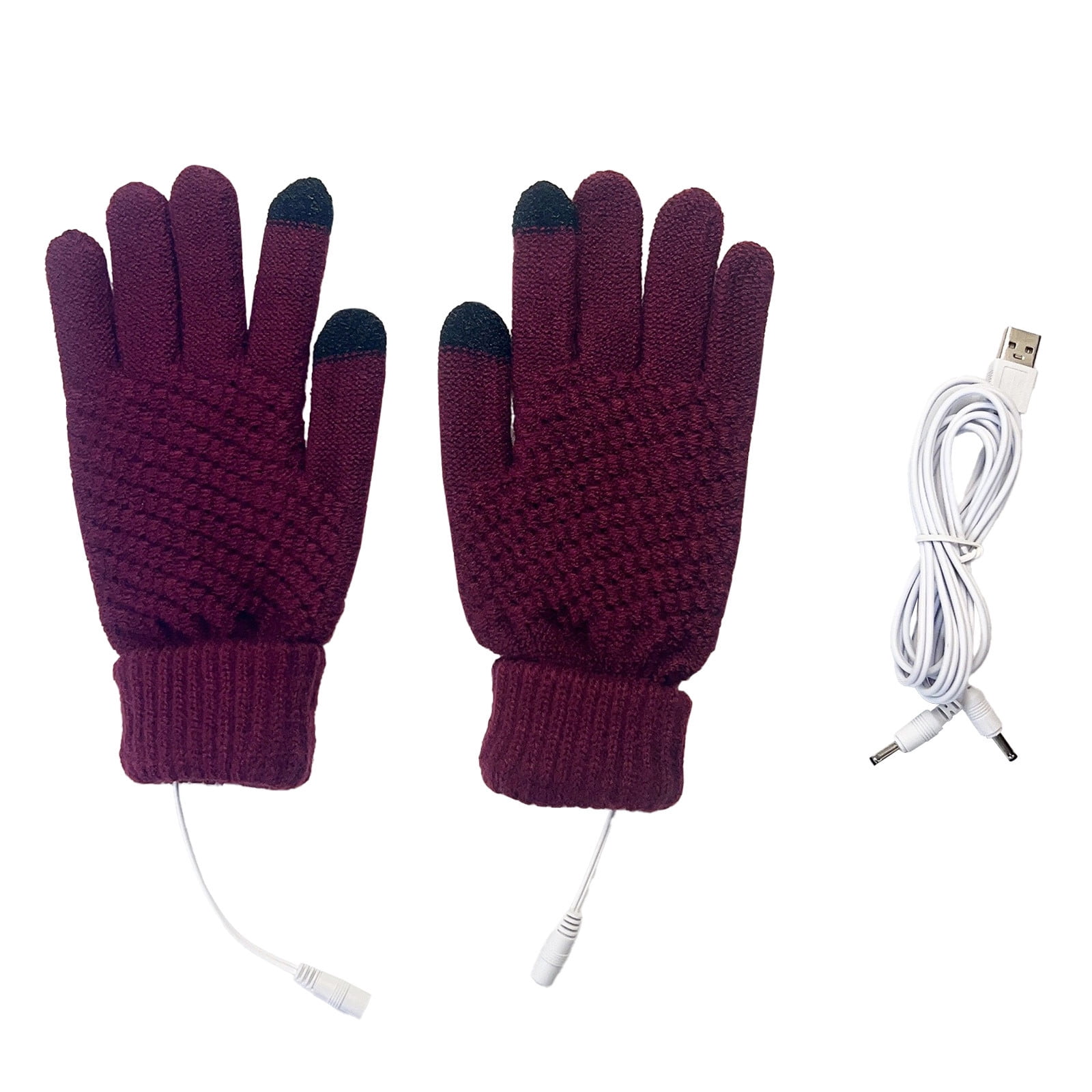 Apmemiss Clearance USB Heated Gloves for Women and Men Screen Winter