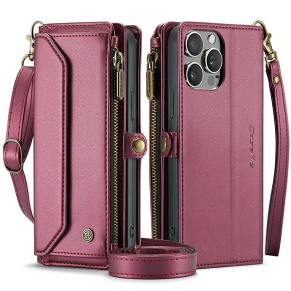 Apmemiss Clearance the Utility Model Is Suitable for the 15 Mobile Phone Case with A Multi-function Flip-top Zipper Wallet Mobile Phone Case Clearance Sales
