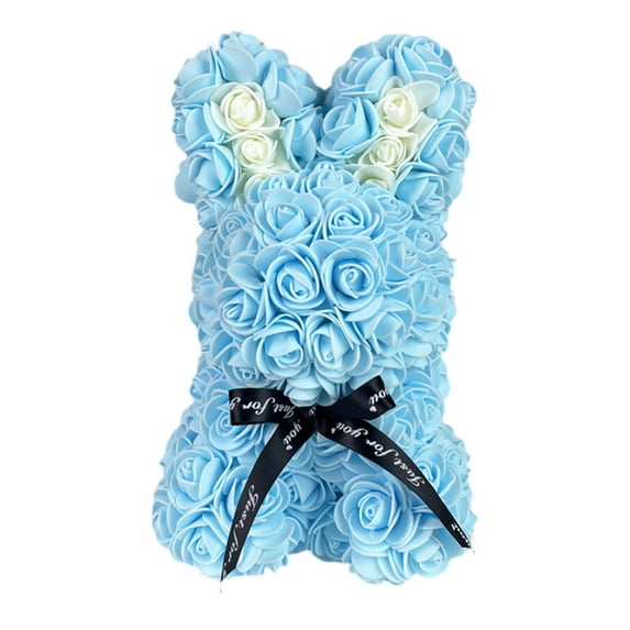 Apmemiss Clearance Valentines Day Gifts for Her,Rose Bear Rose Teddy Bear -10 inch Artificial Rose Flower Bear, Gift for Valentines Day, Wedding, Mothers Day and Anniversary, Including Gift Box