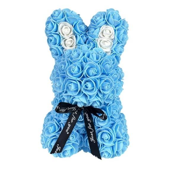 Apmemiss Clearance Valentines Day Gifts for Her,Rose Bear Rose Teddy Bear -10 inch Artificial Rose Flower Bear, Gift for Valentines Day, Wedding, Mothers Day and Anniversary, Including Gift Box