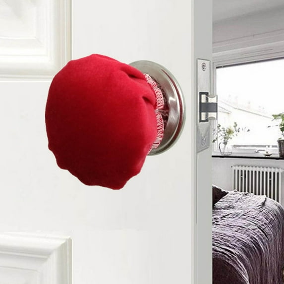 Apmemiss Clearance Velvet Round Door Knob Covers Soft Door Handle Covers Door Knob Protector Universal Wall Protector Crash Pad Decoration for Safety Door