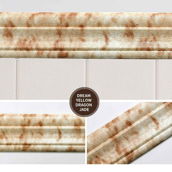 Apmemiss Clearance Wall Edging Self-Adhesive Environmental Protection Wall Edging Strip, Flexible Wall Borders Frame Peel and Stick Trim Molding, Waterproof Wall Edging Strip for Home