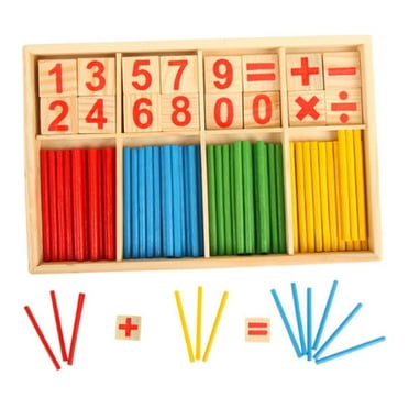 Apmemiss Clearance Wooden Counting Peg Board Kindergarten Math Manipulatives Number Counting Toys for Toddlers Learning Materials Montessori Educational Toys for 2 3 4 Year Old Boys Girls Gifts