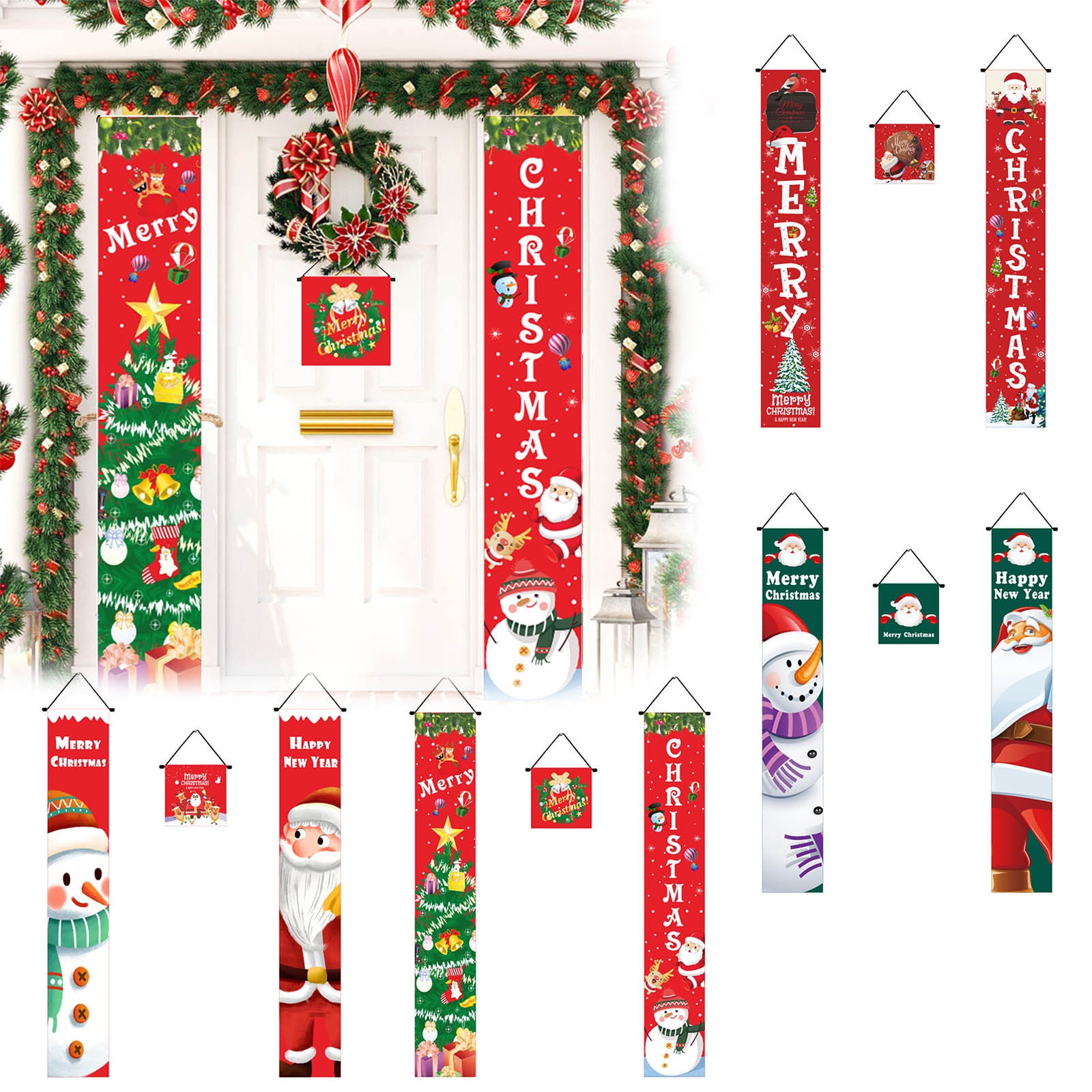 Apmemiss Deals Clearance Merry Christmas, Door Banners, Porch Signs
