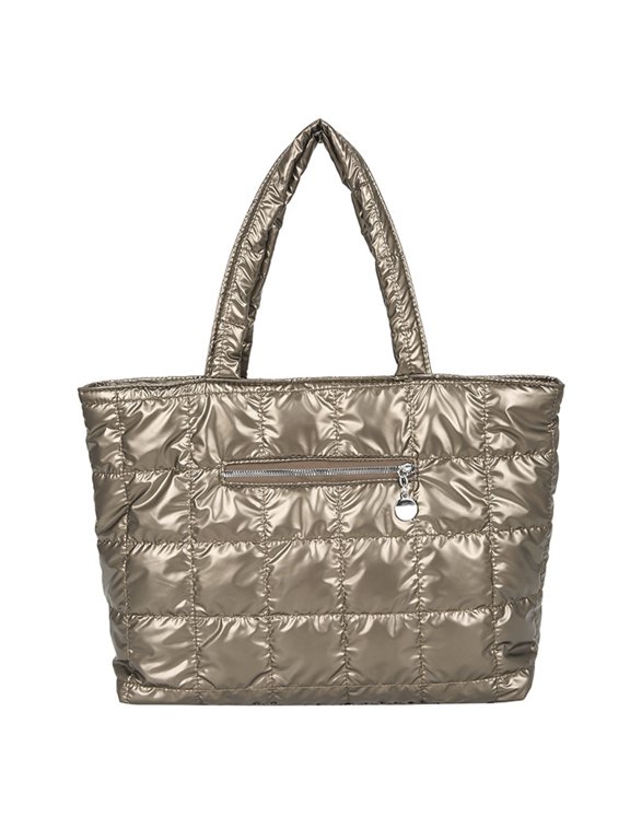 Women's Tote Bag Large Shoulder Bag,Tote Padded Winter Handbag Space Tote Bag Shoulder Bag Shopping Overstock Items Clearance