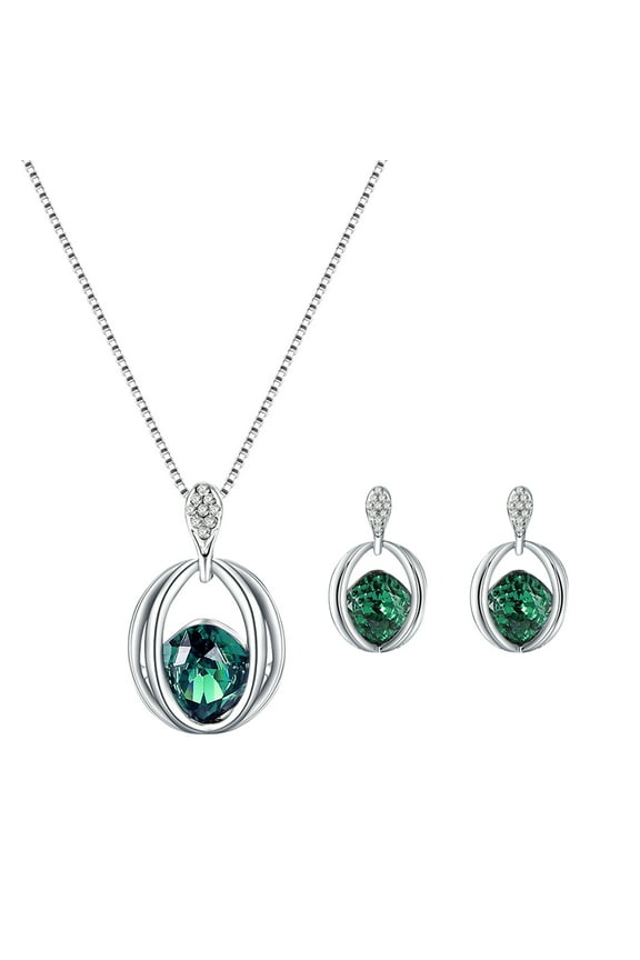 Gifts for Women Clearance Fashion Pendant Necklace Earring Set Women Wedding Party Jewelry Set Gift on Sale Clearance Items