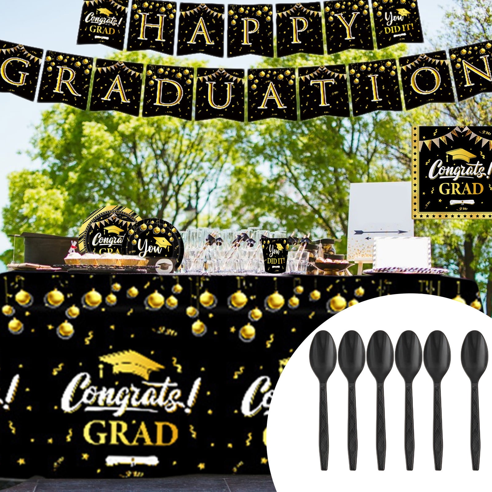 Gradunation Tissue Apmemiss Graduation Banner Clearance Party theme Paper Set of 9 Tissue ...
