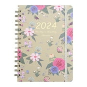 Apmemiss Home Decor Clearance 2024 Personalized Weekly and Monthly Planner Flower Schedule English Diary Appointment Notebook Clearance Sales Today Deals Prime