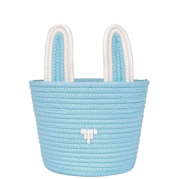 Apmemiss Housewarming Gifts New Home Clearance Easter Basket for Kids 2024 New Easter Basket for Girls/Boys Baby Easter Basket with Handle Empty Bunny Basket Easter Supplies