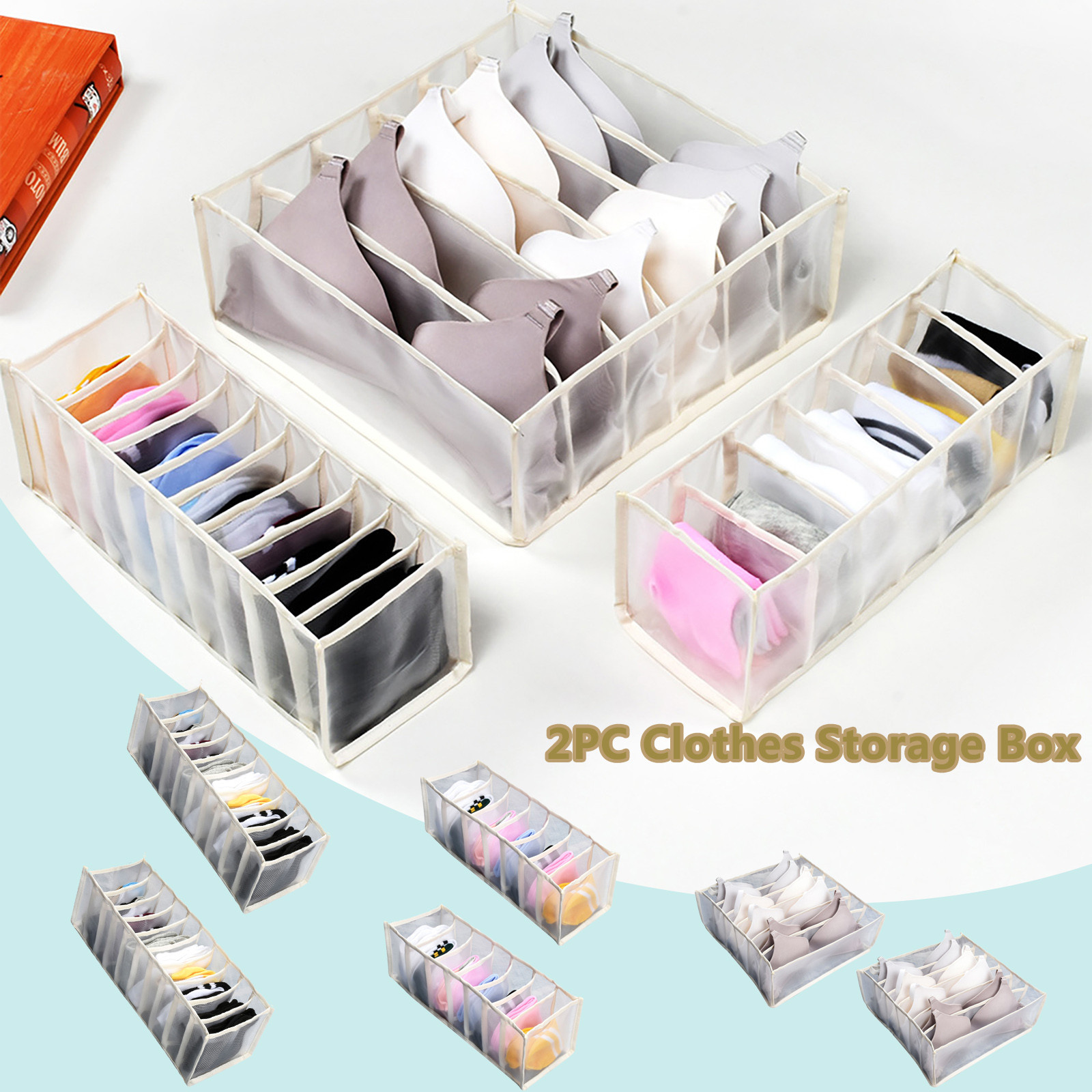 Apmemiss Mens Gifts Clearance 2PC Mesh Foldable Closet Clothes Dividers