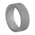 thumbnail image 1 of Apmemiss Mothers Day Gifts Clearance Jewelry Standard US Size Titanium Steel Woven Mesh Deformation Ring 8MM Vacuum Electroplating Non-fading, 1 of 6