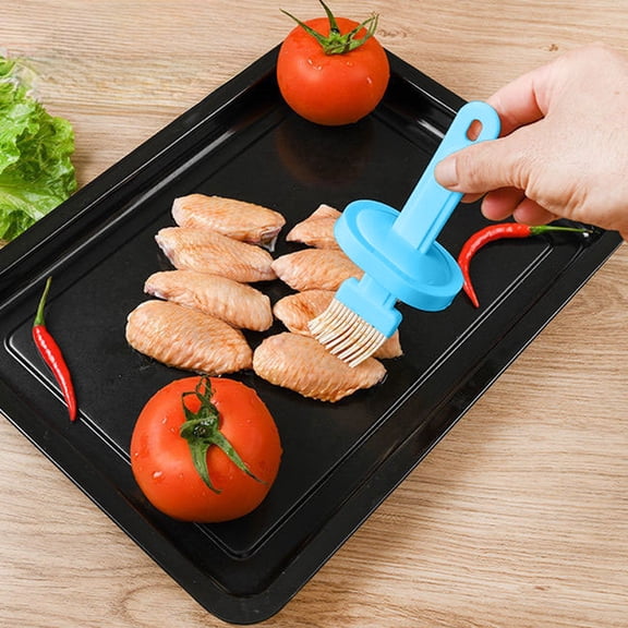 Apmemiss Oil Brush for Cooking, Heat Resistant Nylon Basting Brush for Barbecue Baking, Multi-Purpose Kitchen Brush with Bottle for Marinade Sauce