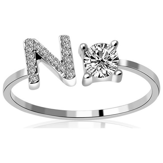 Apmemiss Rings for Men Clearance Exquisite Fashion 26 English Alphabet Style Letter Fashion Copper Deal of the Day