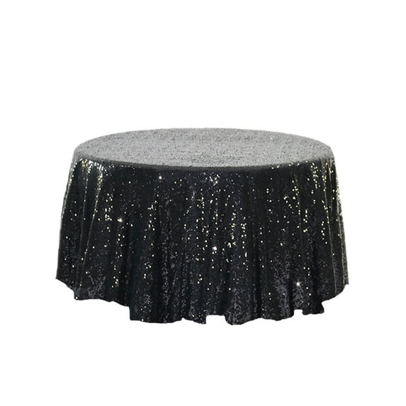 Apmemiss Round Tablecloth Clearance Sequin Tablecloth Gold Round Sparkly Elegant Drape Sequin Tablecloth for Wedding Party Cake Dessert Events Christmas Decorations Home Decor 23.6 In