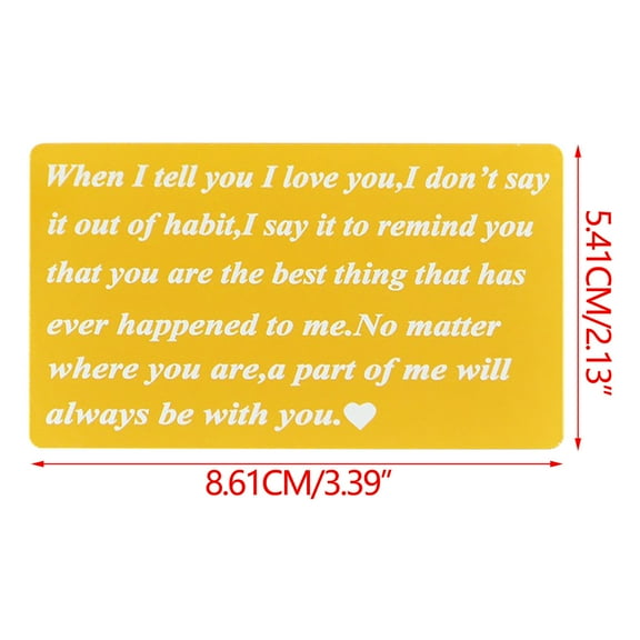 Apmemiss Wallet Insert Card Christmas Gift for His Boyfriend Husband Valentine’s Day Wife Girlfriend Boyfriend Anniversary Gift