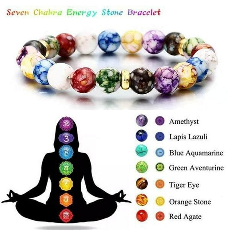Apmemiss Wholesale 7 Chakras Crystals And Healing Stones Bracelets,Crystal  Bracelet Yoga Beaded Bracelets