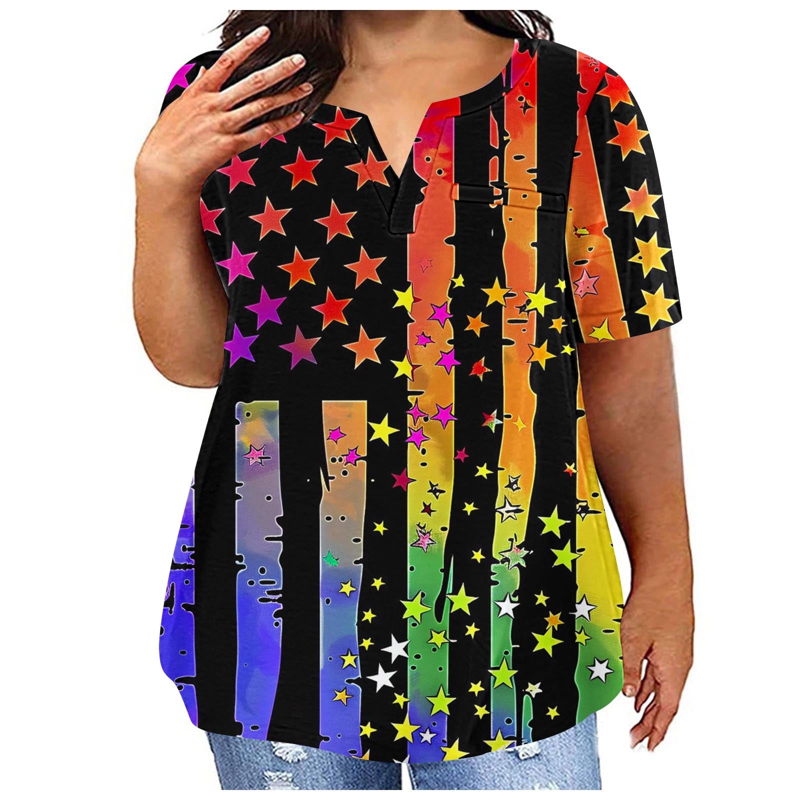 Apmemiss Womens Blouses Clearance Clothes Plus Size Tops for Women Sexy