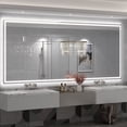 thumbnail image 1 of GODCHAR 110x48" LED Bathroom Mirror, 24V Pro Backlit & Frontlit Vanity Mirror, UL Certified Anti-Fog Dimmable, 1 of 15
