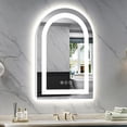 thumbnail image 1 of GODCHAR 30x20 Arched LED Vanity Mirror Ultra-Bright 3 Color Temperatures, Anti-Fog, Waterproof for Bathroom, 1 of 12