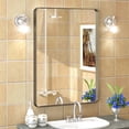thumbnail image 1 of GODCHAR 30x22 inch Shatterproof Bathroom Mirror, Metal Framed Wall Vanity Mirror, 1 of 11