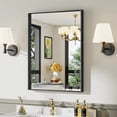 thumbnail image 1 of GODCHAR 32"x 24" Bathroom Vanity Mirror Rectangular Metal Frame French Cleat Mounted Wall Mirror Tempered Glass, 1 of 10
