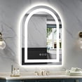 thumbnail image 1 of GODCHAR 32x24 Arched LED Vanity Mirror Ultra-Bright 3 Color Temperatures, Anti-Fog, Waterproof for Bathroom, 1 of 12