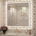thumbnail image 1 of GODCHAR 32"x32" LED Bathroom Mirror, 24V Pro Backlit & Frontlit Vanity Mirror, UL Certified Anti-Fog Dimmable, 1 of 15