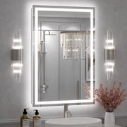 GODCHAR 24"x36" LED Bathroom Mirror, 24V Pro Backlit & Frontlit Vanity Mirror, UL Certified Anti-Fog Dimmable