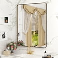 thumbnail image 1 of GODCHAR 36x28 inch Shatterproof Bathroom Mirror, Metal Framed Wall Vanity Mirror, 1 of 11
