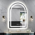 thumbnail image 1 of GODCHAR 44x32 Arched LED Vanity Mirror, Ultra-Bright Dual Lighting, 3 Color Temperatures, Anti-Fog, Waterproof for Bathroom, 1 of 12