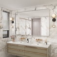 thumbnail image 1 of GODCHAR 55x36 inch Shatterproof Bathroom Mirror, Metal Framed Wall Vanity Mirror, 1 of 11
