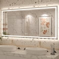 thumbnail image 1 of GODCHAR 60"x28" LED Bathroom Mirror, 24V Pro Backlit & Frontlit Vanity Mirror, UL Certified Anti-Fog Dimmable, 1 of 14