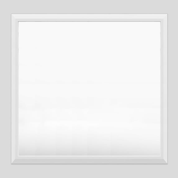 GODCHAR Framed Tempered Glass Bathroom Vanity Rectangular Mirror 40"x38", White