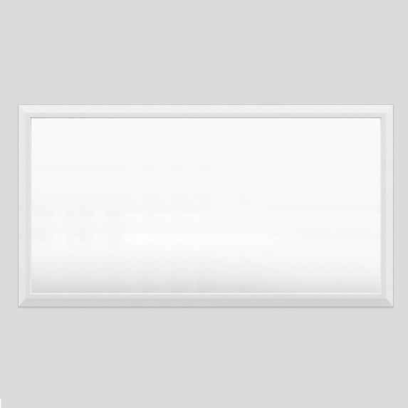 GODCHAR Framed Tempered Glass Bathroom Vanity Rectangular Mirror 55"x30", White