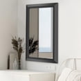 thumbnail image 1 of GODCHAR Framed Tempered Glass Bathroom Vanity Rectangular Mirror 24"x16", Black, 1 of 9