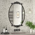 thumbnail image 1 of GODCHAR Wall Mirror Oval Vintage Carved Antique Metal Frame for Bathroom, 1 of 10