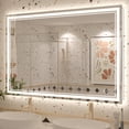 thumbnail image 1 of GODCHAR 48x32 LED Bathroom Mirror, 24V Dual Light Shatterproof Mirror with Anti-Fog, UL Listed, 3 Colors, 1 of 10