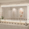 thumbnail image 1 of GODCHAR 72x36 LED Bathroom Mirror, 24V Dual Light Shatterproof Mirror with Anti-Fog, UL Listed, 3 Colors, 1 of 10
