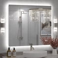 thumbnail image 1 of 36x32 LED Bathroom Mirror, 24V Ultra Bright Backlit Vanity Mirror, Anti-Fog & Shatterproof Tempered Glass, CRI 95+, 1 of 13